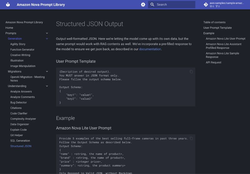 Nova Prompt Library