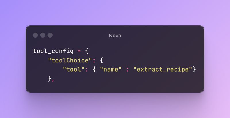 Nova Tool Choice