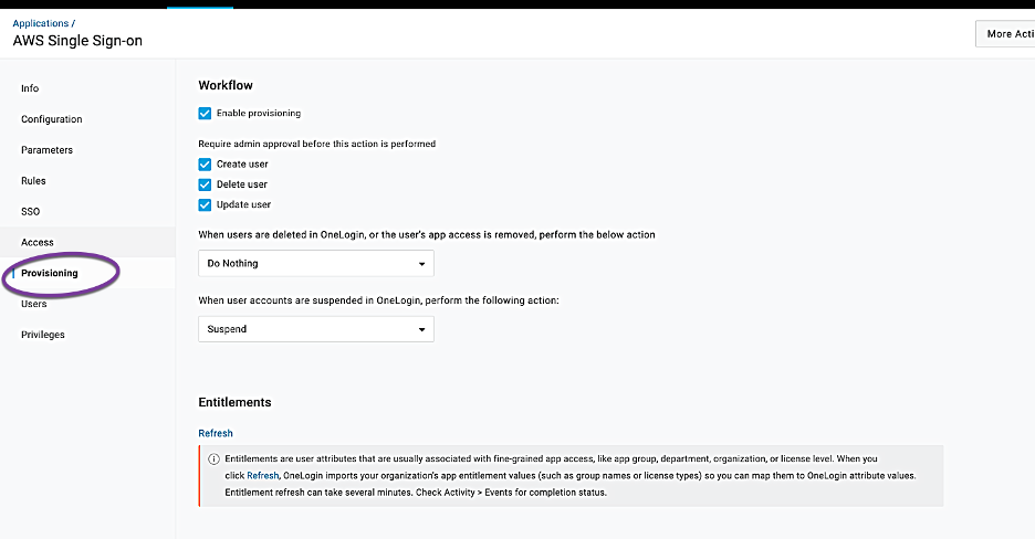 OneLogin configuration