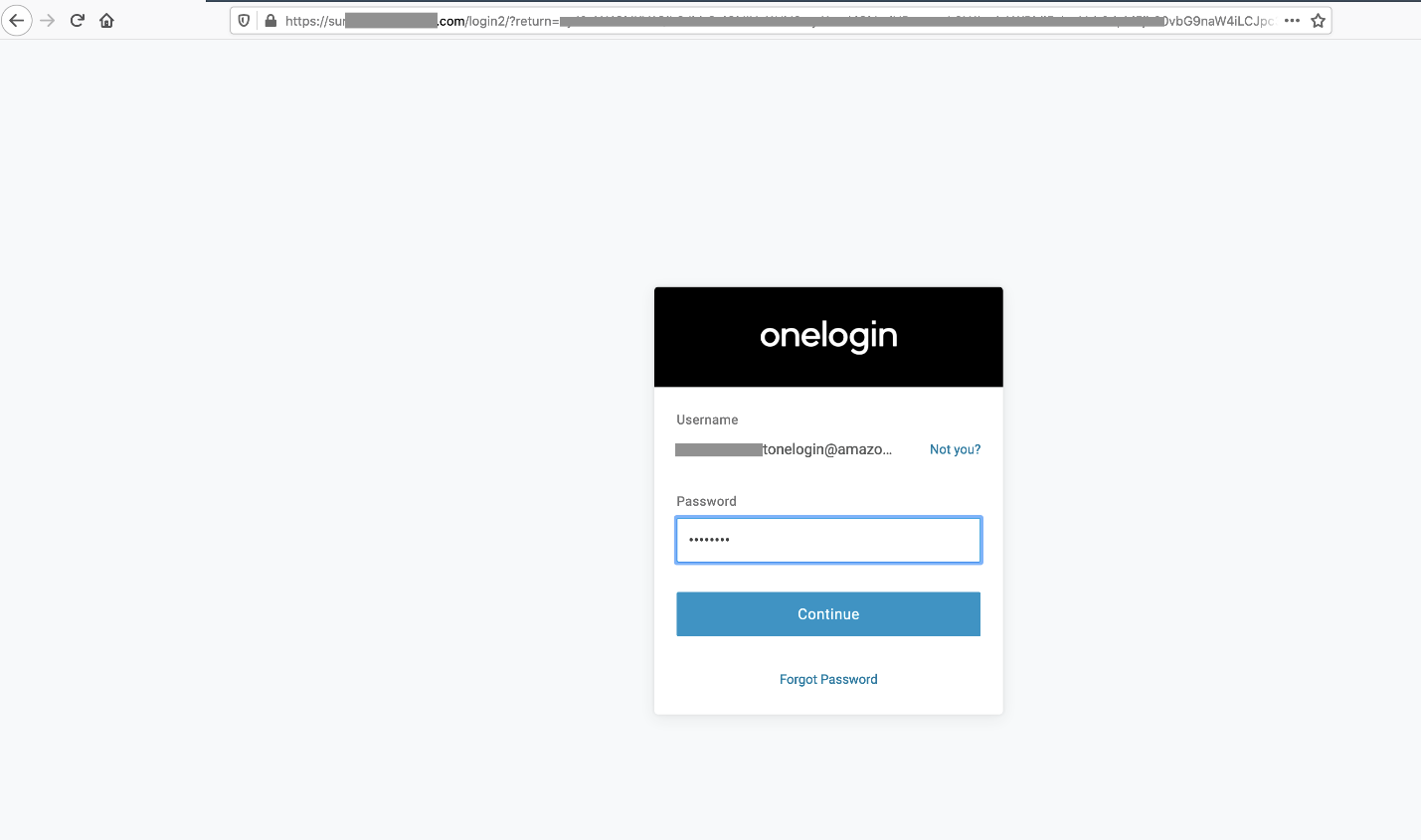 OneLogin portal