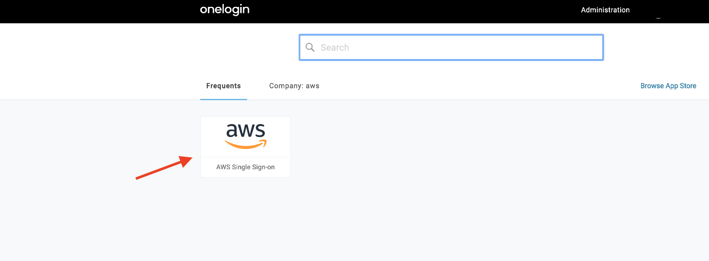 AWS SSO app tile