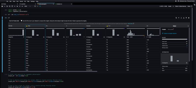 SageMaker Studio Data Prep