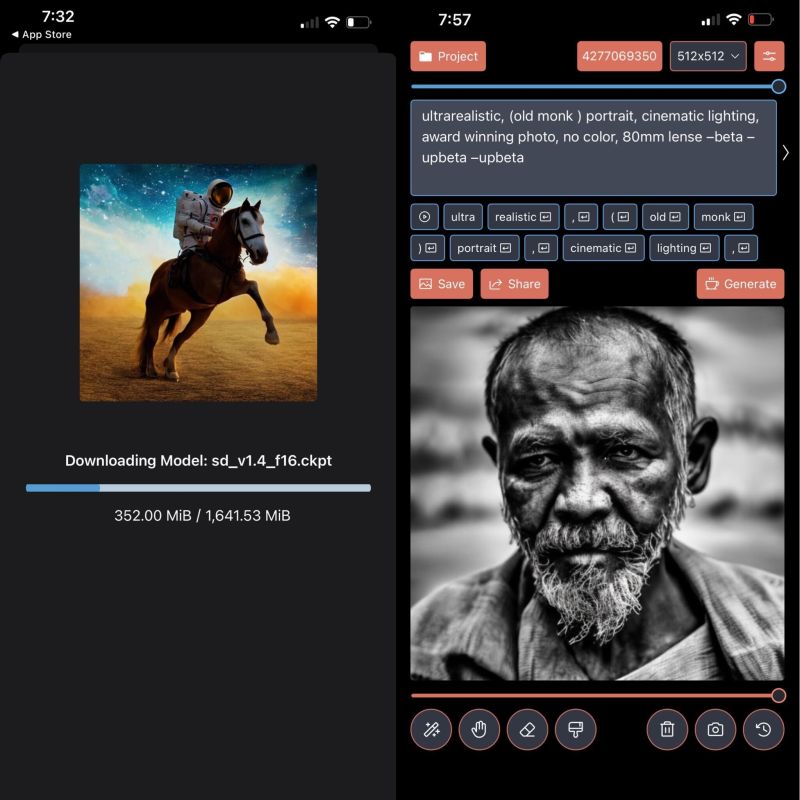 Stable Diffusion on iPhone
